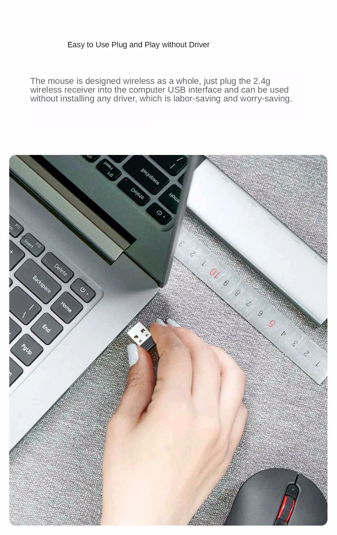 Xiaomi Youpin Miiiw Wireless Mute Mouse 800/1200/1600DPI Multi-speed DPI Mute Button 2.4GHz Wireless Receiver Silent Mouse