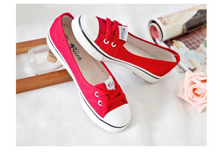 Women Shoes Fashion Comfortable Sports Sneakers Female Flats Trend Breathable Casual Canvas Shallow Shoes Women's Sneakersisd34