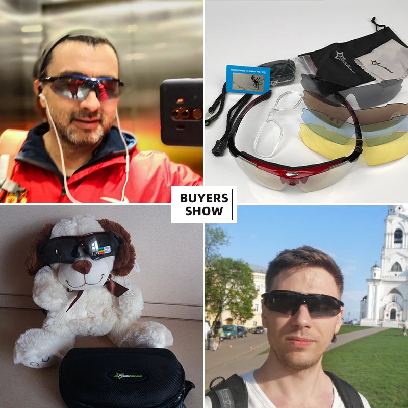 ROCKBROS Radfahren Polarisiert Brille Fahrrad Sonnenbrille Outdoor Sport Sonnenbrille MTB PC Schutzbrille Augenschutz 5/3 Linsen Fahrrad Zubehör