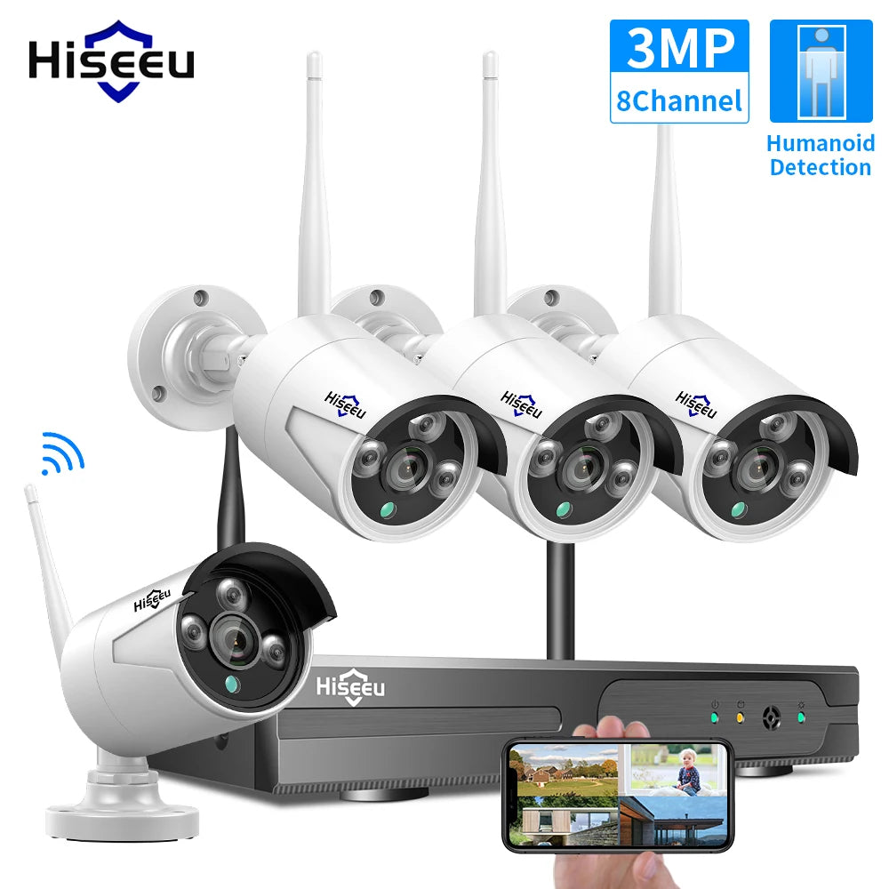 Überwachungskamera 2025: HISEEU 5MP Wireless IP-Kamera - 3MP 1080P WIFI Outdoor Wasserdicht Security Collection