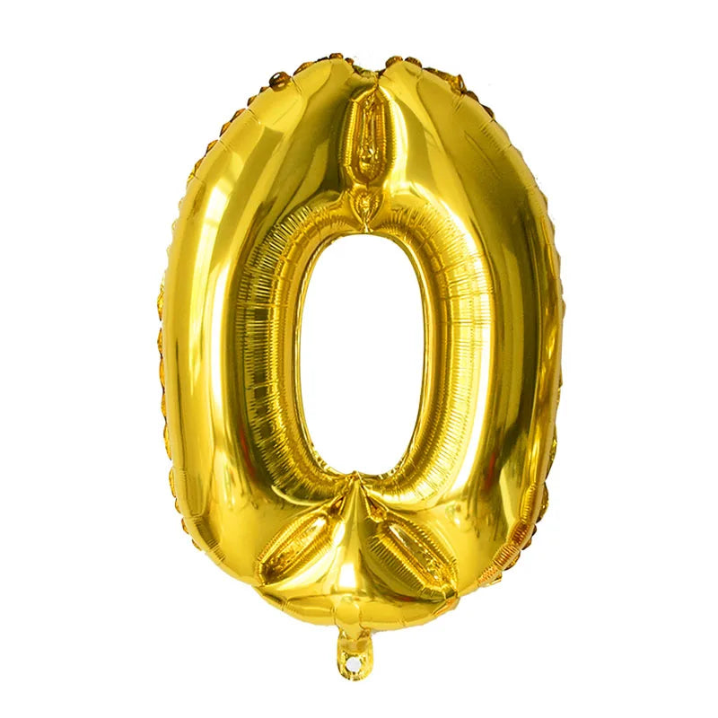 YONGSNOW 32Zoll Zahlenballon - Aluminiumfolie Rosegold