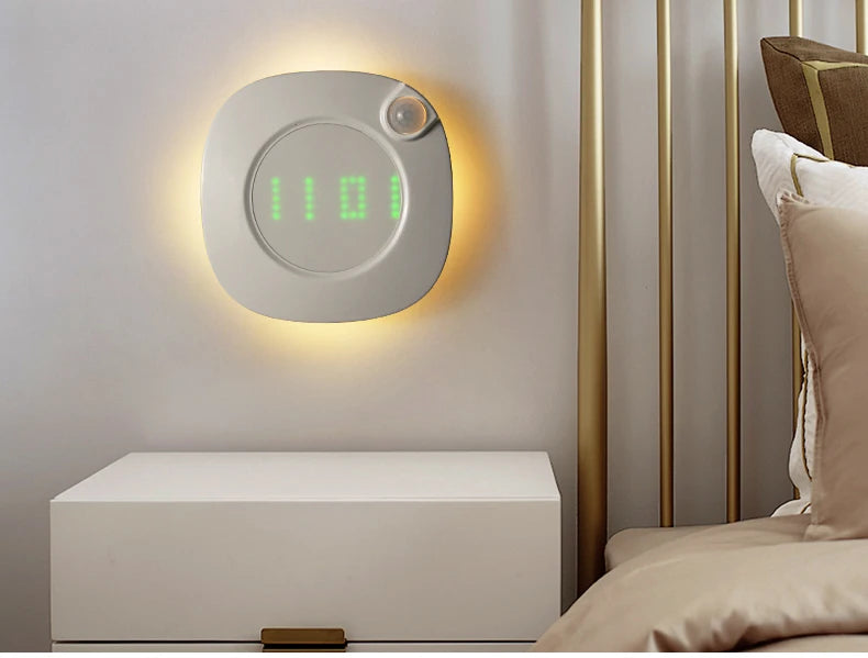 Smart-Wanduhr 2025: LED-Night-Light Motion-Sensor - USB Rechargeable Collection