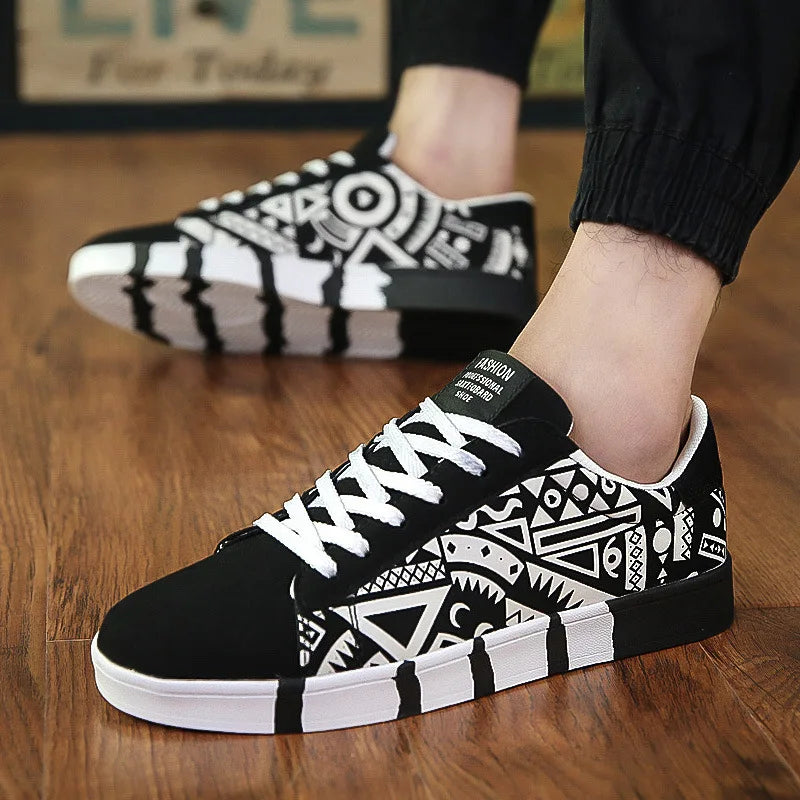 Men Sneakers Casual Shoes Men Lovers Printing Fashion Flat Tenis Masculino Vulcanized Shoes Zapatos De Hombre