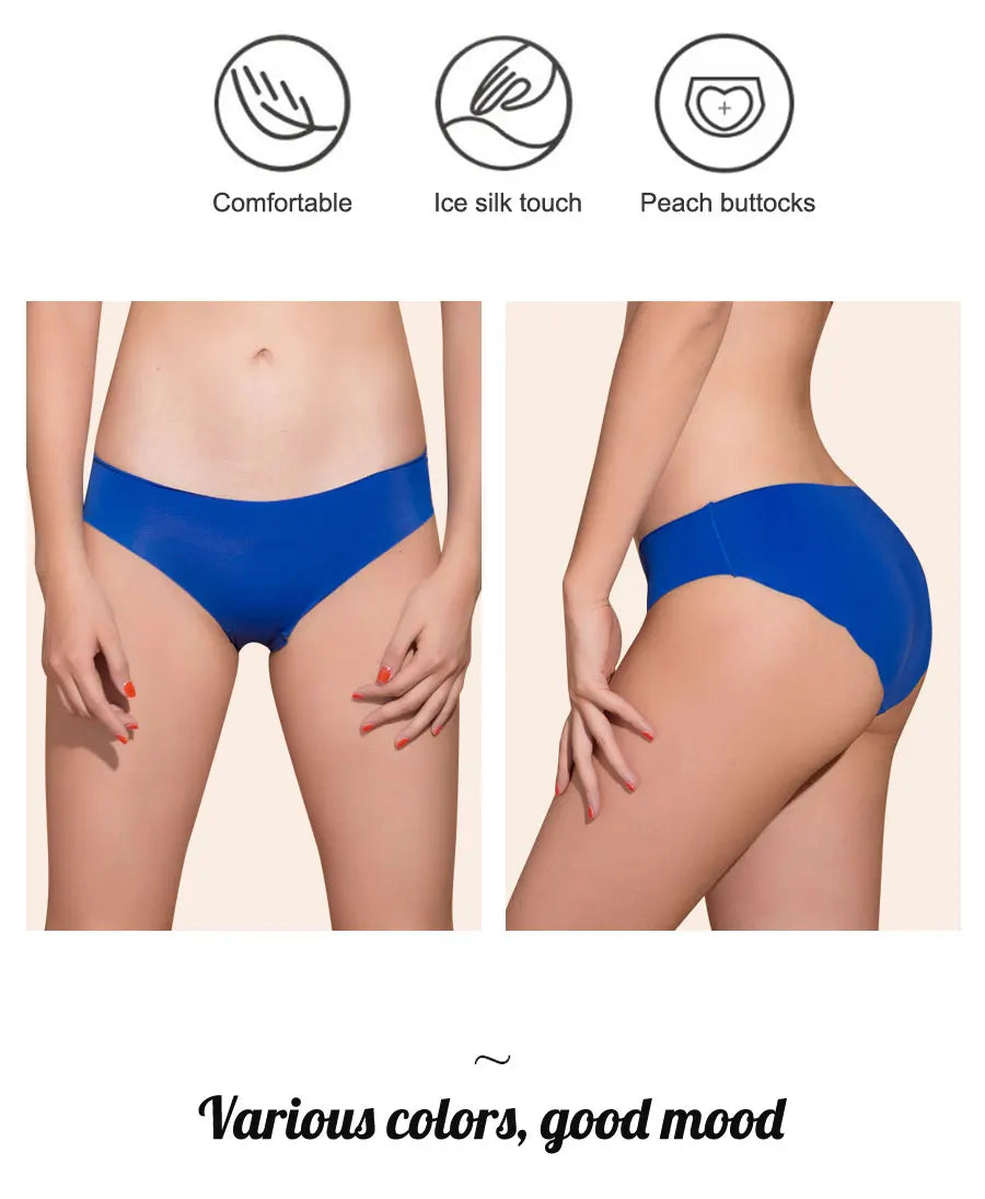 MIMICOOC Damen Nahtloser Slip - 3er Set 80 Prozent Nylon