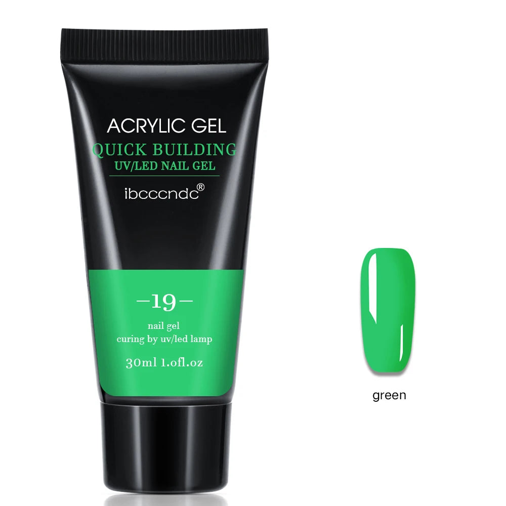 Gel de unghii 2025: 30ml acrilic dur, transparent - Colecție UV LED