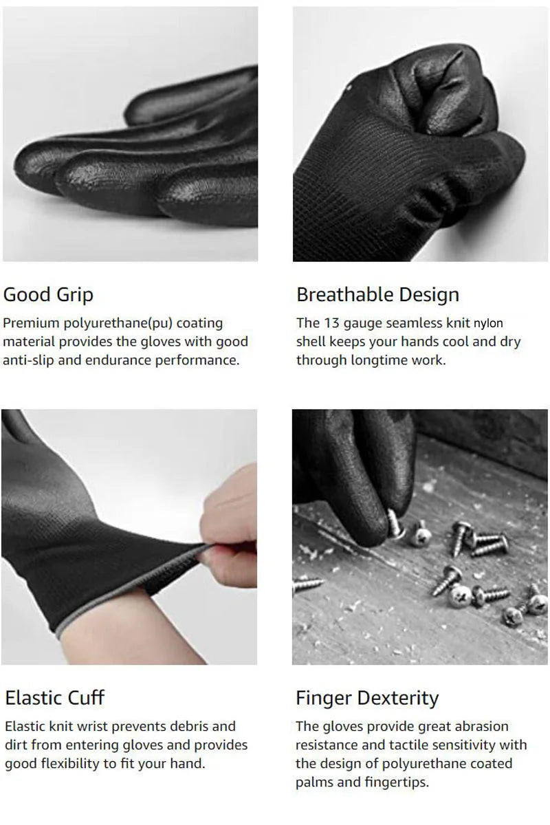 Nmsafety Antistatisch Handschuhe - 13G Nylon PU 24 St