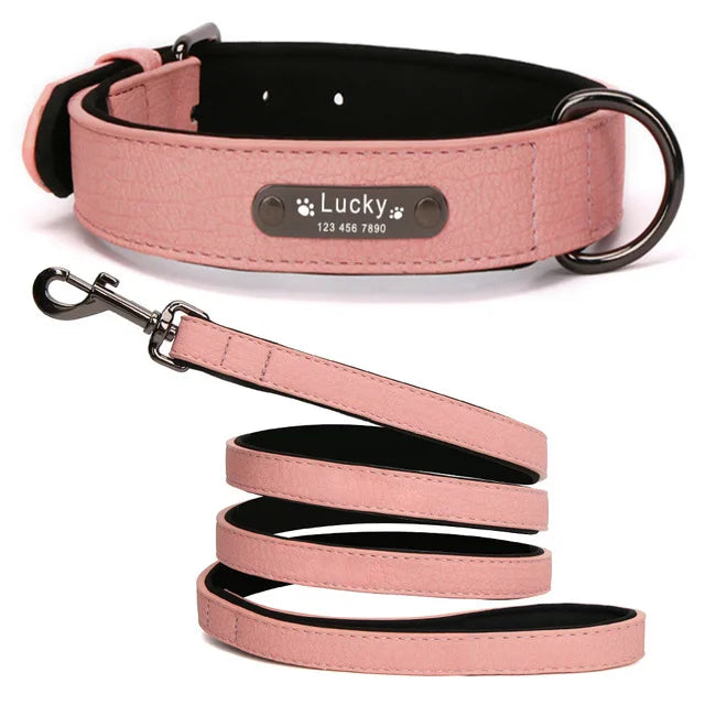 Anpassen Luxus Große Kleine Big Hund Halsband Leder Personalisiert, Breit Leder Personalisiert Halsband für Hunde Name Graviert