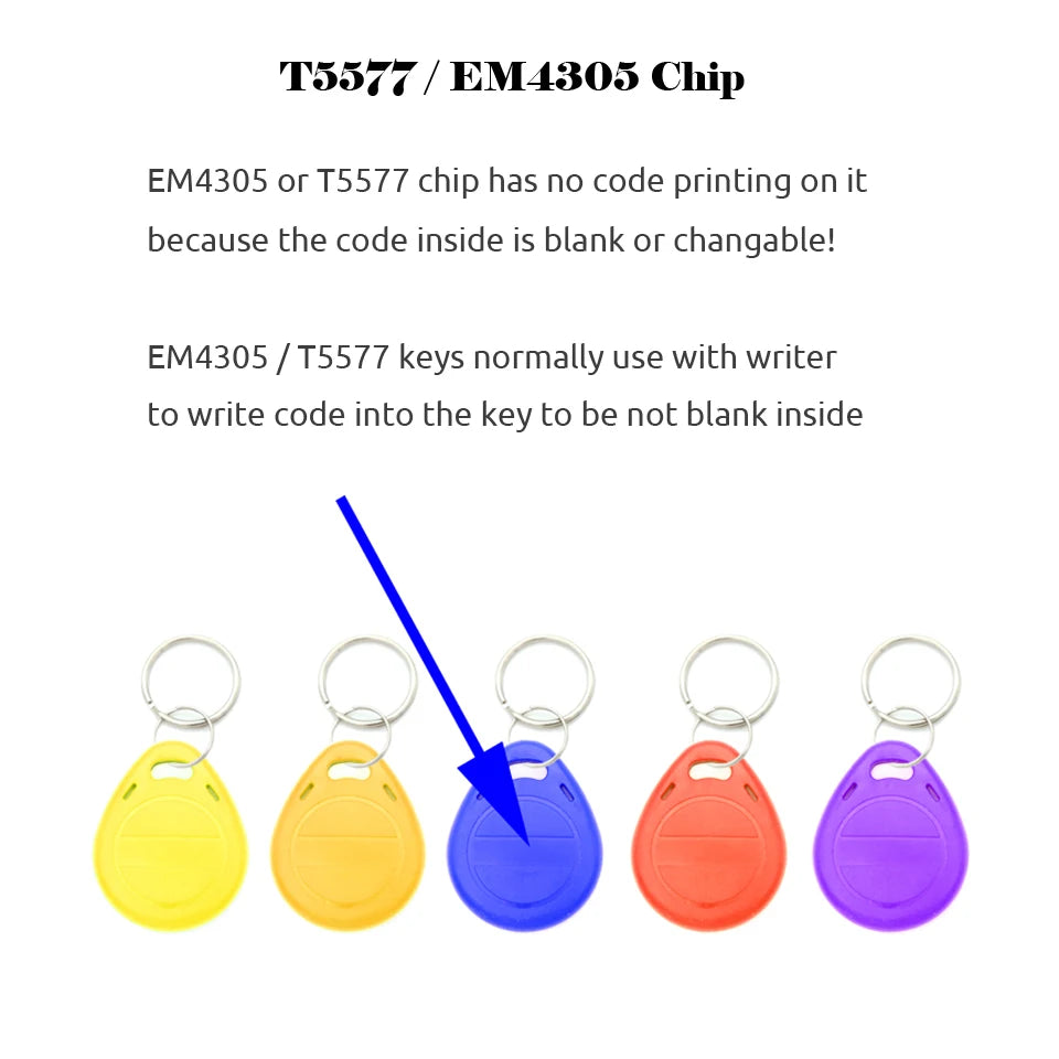 RFID-Tags 2025: 10 Stück EM4305 125Khz Schlüssel Kopie Wiederbeschreibbar - T5577 Keyfobs RFID Tag Ring Karte Proximity Token Zugang
