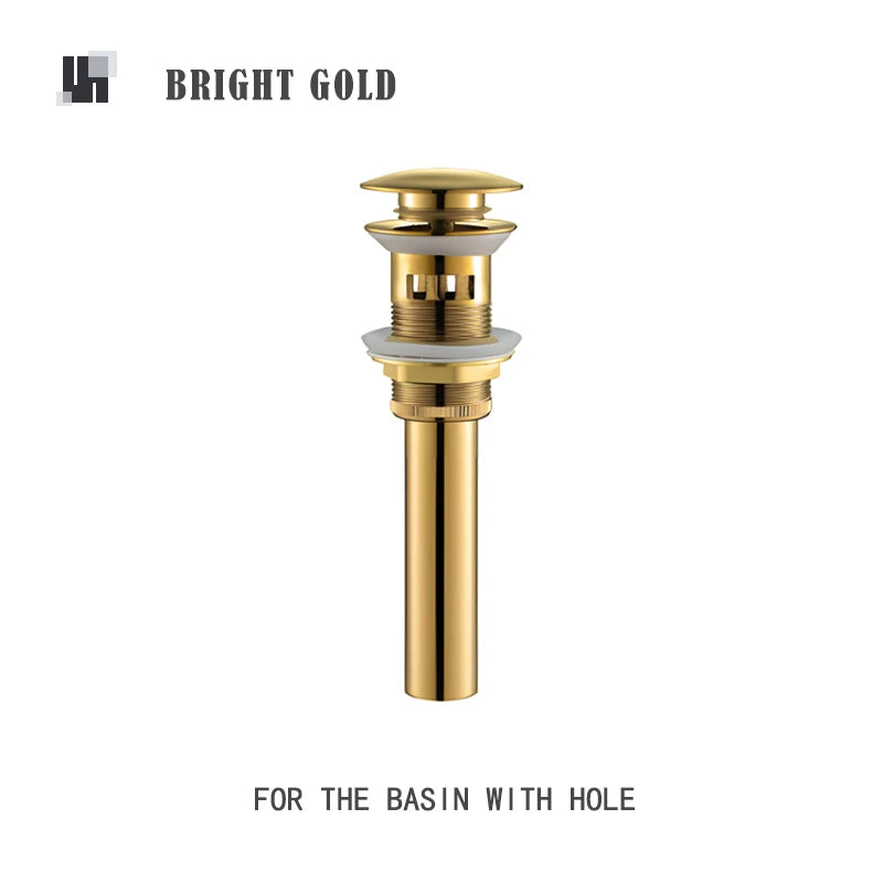 bonderis Pop Up Drain Matt Schwarz - Messing, ohne Überlauf