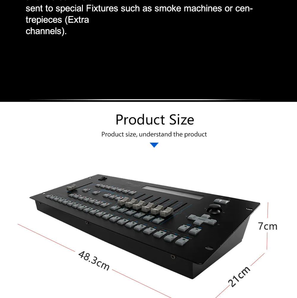 Controler DMX SHEHDS 1024/consolă 192 pentru iluminare Par, lumină cu cap mobil, standard internațional, DJ, discotecă, nunți, concerte