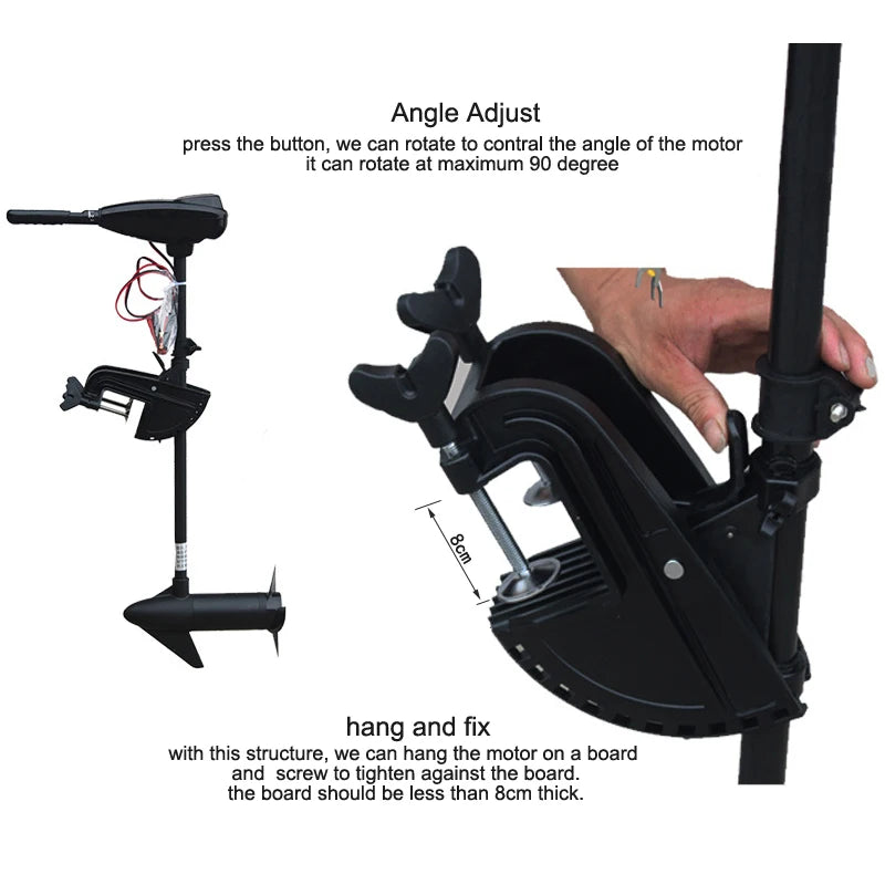Boot Elektromotor 2025 - Electric Trolling Motor 12V/24V für Angelboote