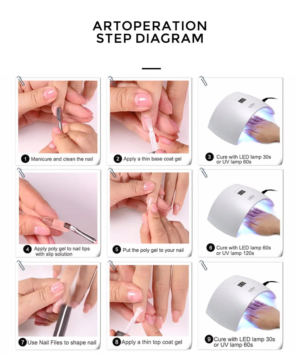 OXXI 30ml Gel Acrilic Semipermanent Poli Gel Manichiură Gel Rapid Ușor pentru Extensii UV LED Lac Builder Lac Acrilic Gellac Nou