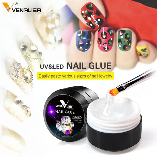 Nagel Kleber Diamant Stick Gel Fest Viskosität Gel Nagel Kunst Design DIY Einweichen UV Kleber Für LED Strass Dekoration Kristall Kleber