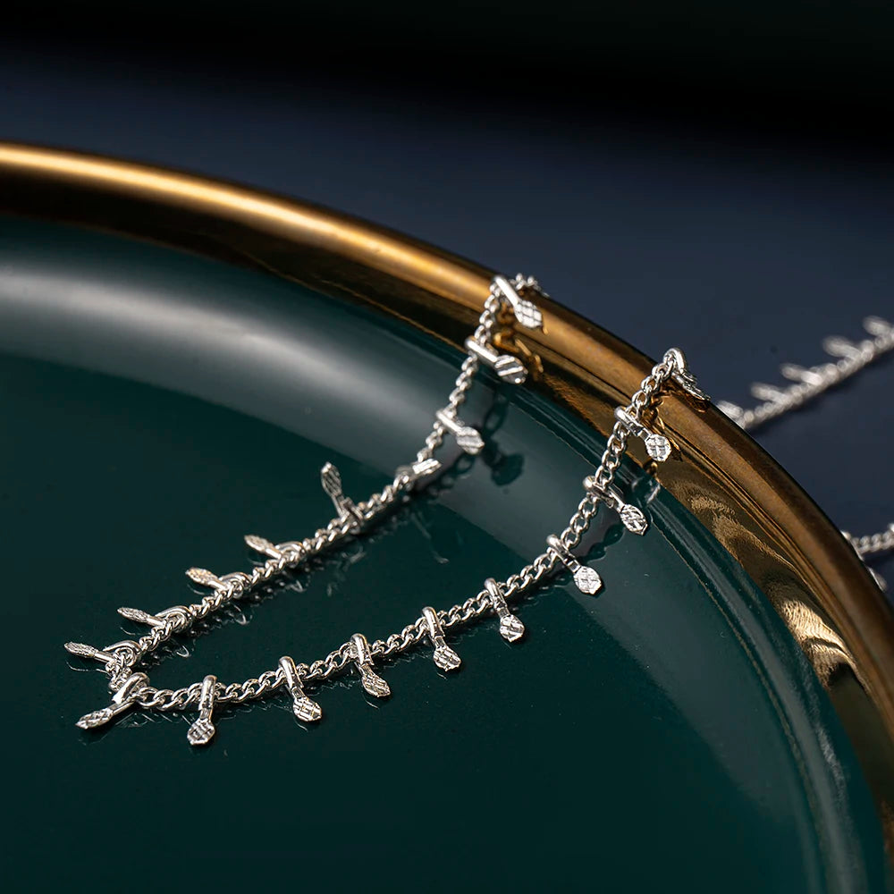 Fashion Gold Color Tassel Pendant Chain Necklace For Women Bohemia Punk Short Choker Necklace Jewelry Accessories