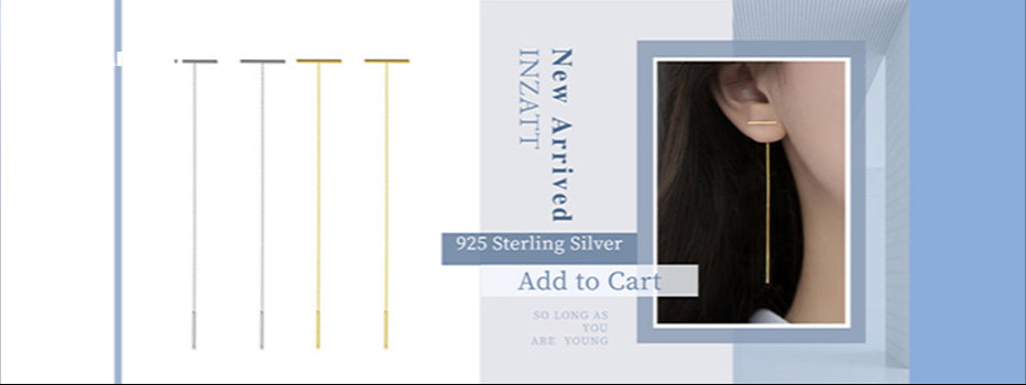 INZATT Cercei cu pandantiv din argint 925, lungime 6,3 cm, cu lanț și ciucuri, pentru femei, bijuterii la modă, cadou de nuntă