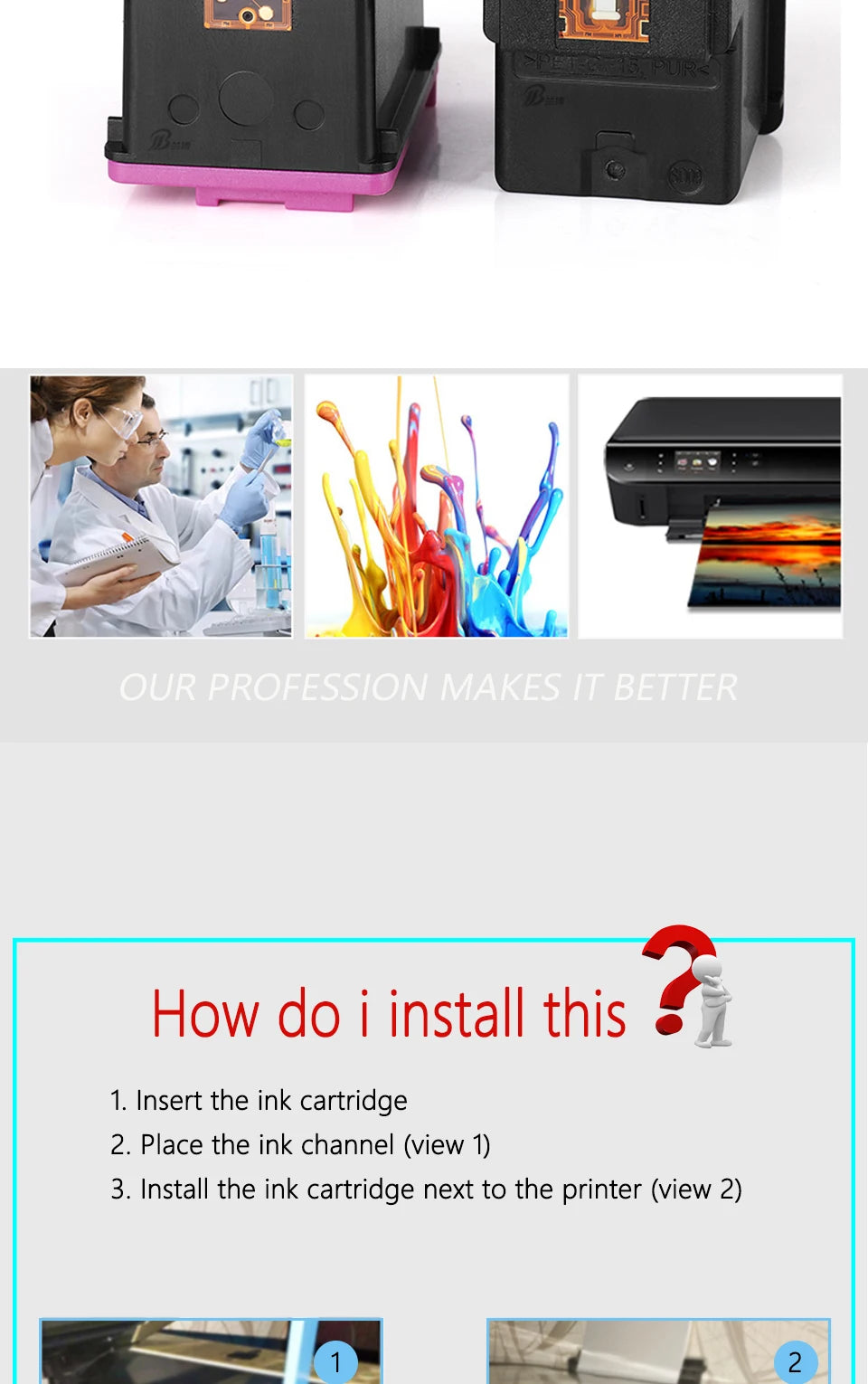 Tinten-System 2025: CISS 305XL INK System Replacement for HP 305 HP 305 XL Cartridge HP DeskJet 2700 2710 2721 2722 4120 4110 4130 1210 6010 Collection