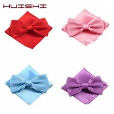 Necktie Fashion Brand Handmade Solid Necktie Handkerchief Cufflinks Set For Men Ties Suit Shirts Wedding Accessories Man Gifts