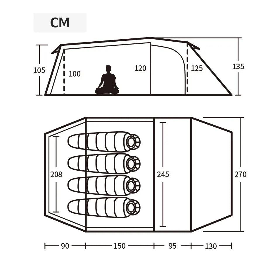 Naturehike Opalus 2 3 4 Tent 2 3 4 Person Hiking Tent 4 Season Tent Ultralight Family Travel Tent 20D Waterproof Camping Tent