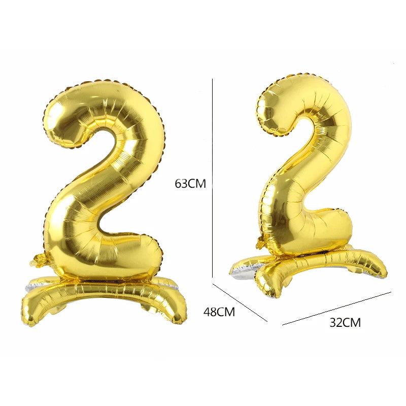 Neue Ankunft 32 Zoll Stand Zahlen Folienballons Rosegold Silber Rot Ballon Hochzeit Geburtstag Party Dekorationen Kinder Spielzeug Shower