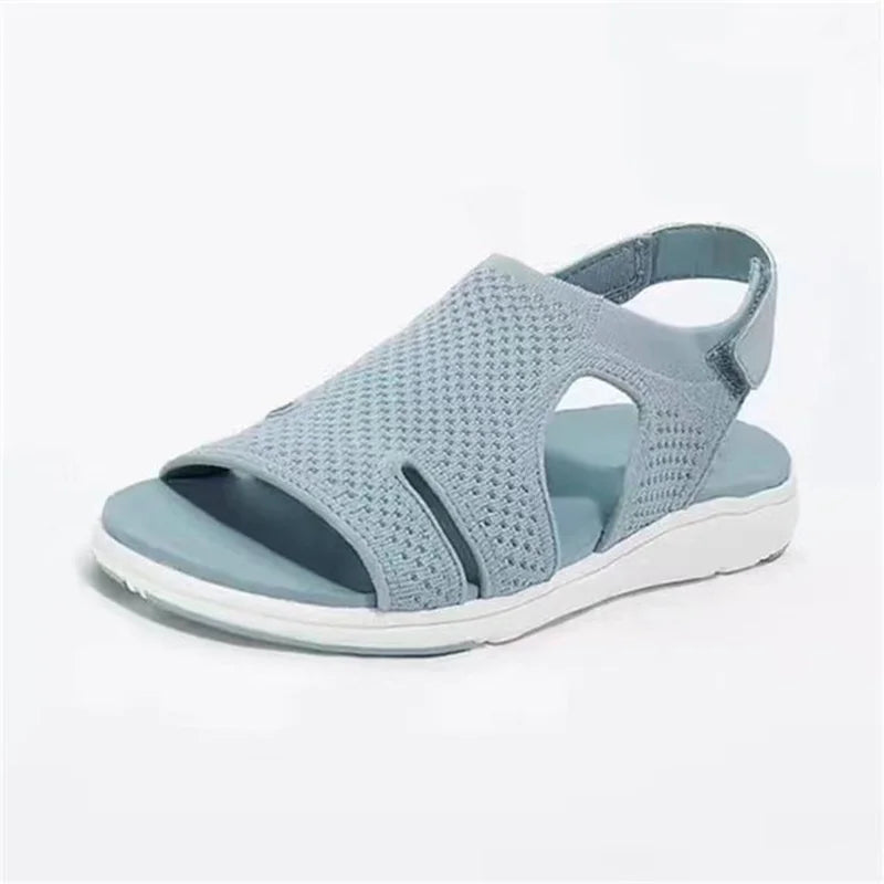 KAMUCC Sandale Sexy Strass - Große Größe EVA Flach 3cm