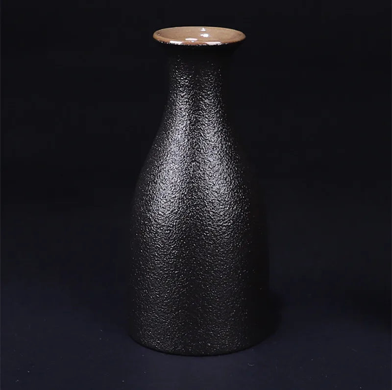 Ceramic Black Pottery Wine Set Small Wine Cup Wine Divider Glass Japanese Sake Set