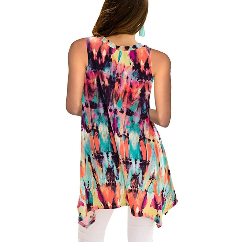 Lucu Vakker Damen Top Kurzarm - Baumwollmix Pailletten Kurz