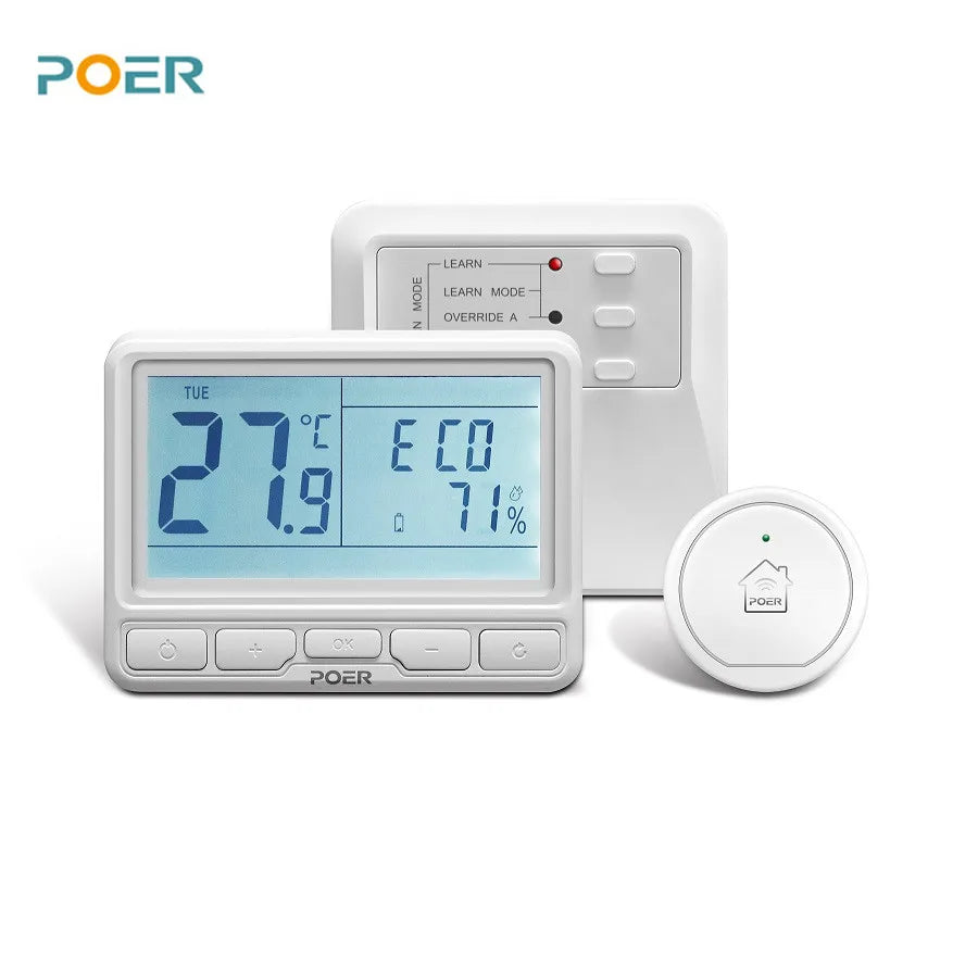 Smart-Thermostat 2025: POER Wireless WiFi Heizung - Digital Temperaturregler Gaskessel Alexa Collection