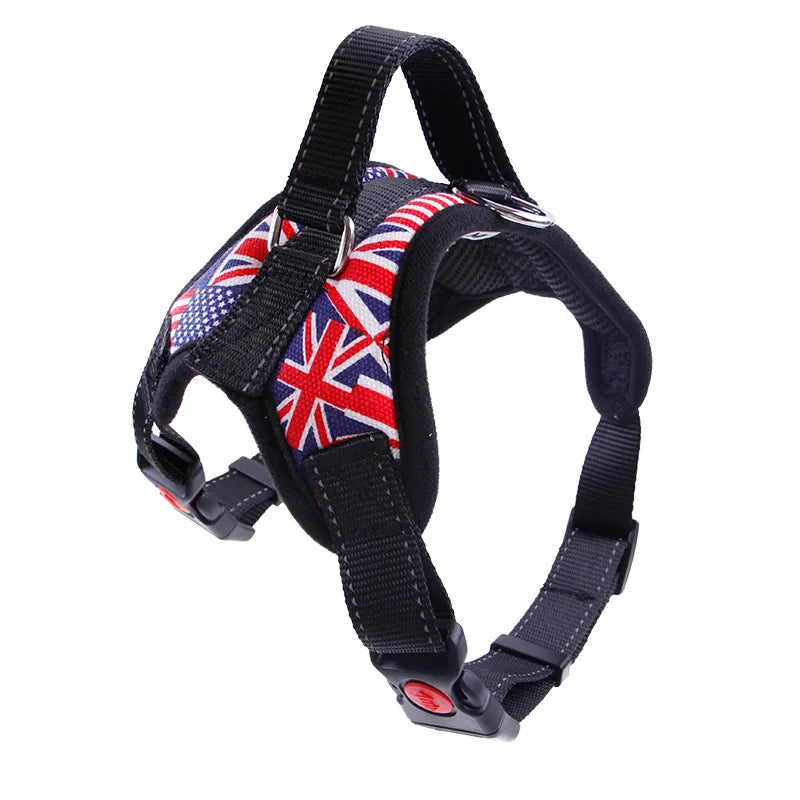 Nylon Heavy Duty Hund Haustier Geschirr Halsband Verstellbar Gepolstert Extra Groß Mittel Klein Hund Geschirre Weste Husky Große Hunde Produkte