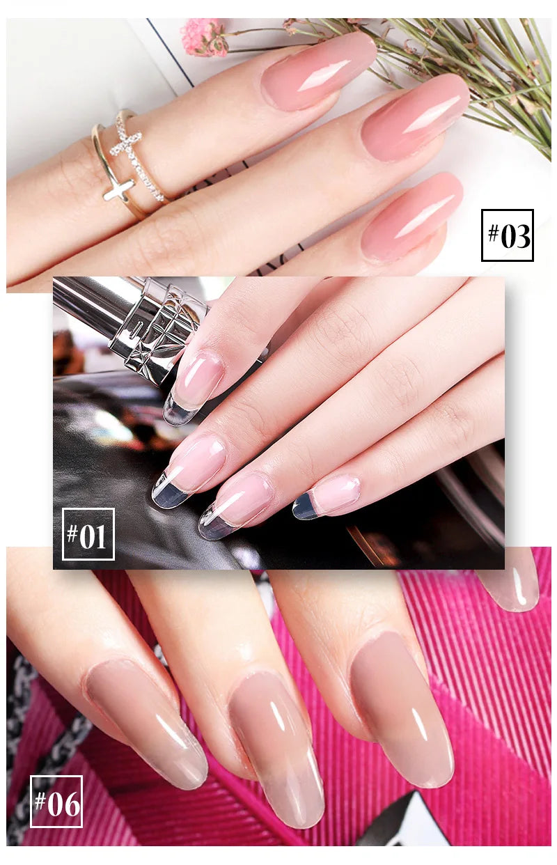 VENALISA Poly LED UV Gel Kit New Professional Nail Art UV LED 30g Manicure Nail Files Transparent Nail Tips Crystal Jelly Gel