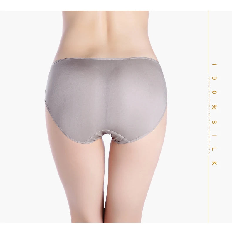 SuyaDream 3Stk/Los Frauen Höschen 100% Natürlich Seide Low-Rise Slips Gesund Basic Alltag Tragen Unterwäsche 2022 Neu Intimates