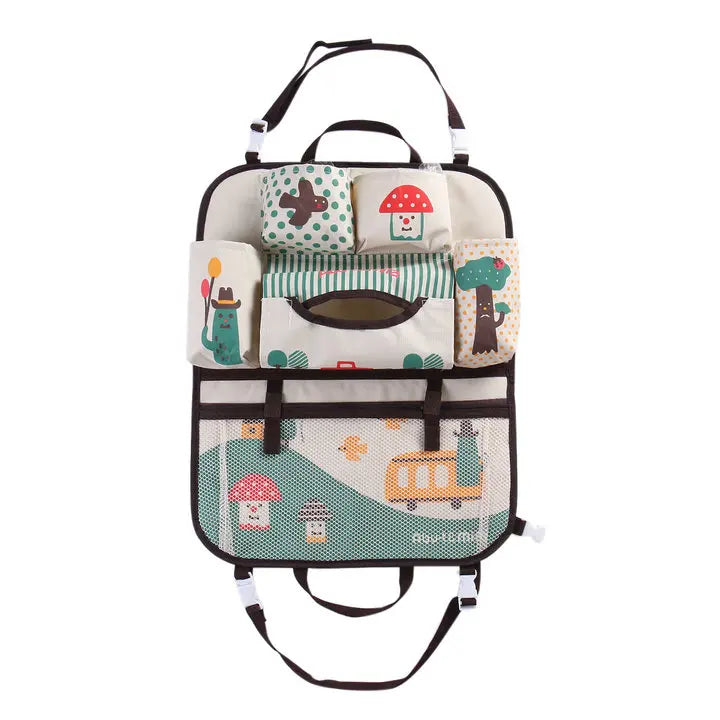 Cartoon Car Seat Back Storage Hang Bag Organizer Car styling Baby Product Varia Stowing Tidying Automobile Interior Accessories