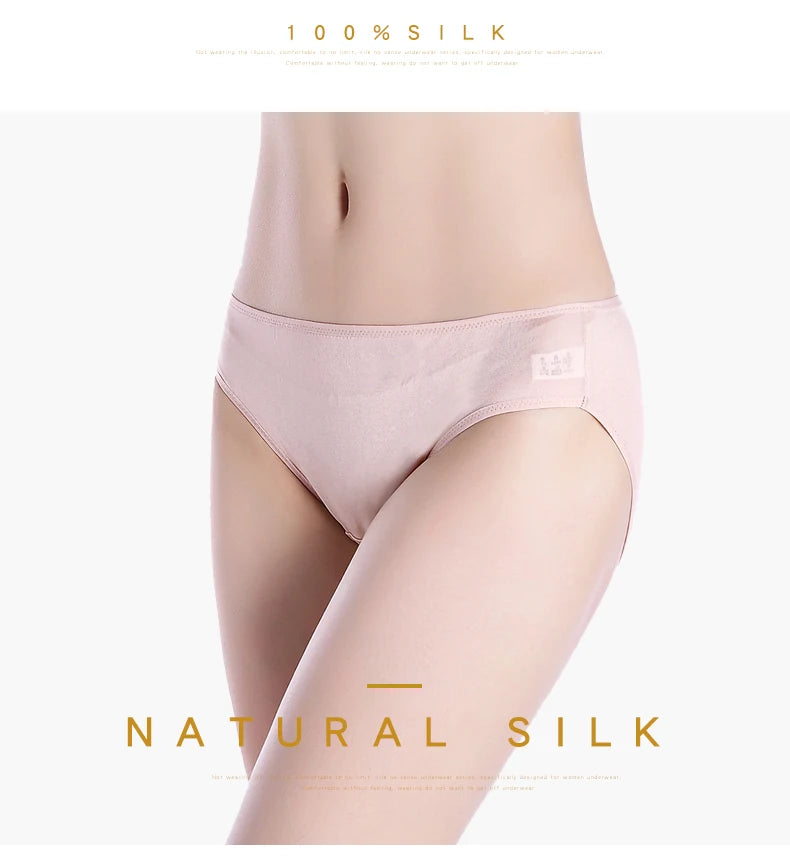 SuyaDream 3Stk/Los Frauen Höschen 100% Natürlich Seide Low-Rise Slips Gesund Basic Alltag Tragen Unterwäsche 2022 Neu Intimates