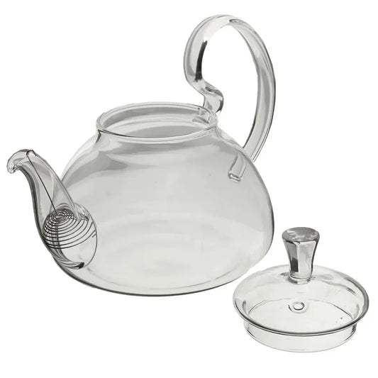 Arshen Borosilicate Glass 260ml Teapot Cambered Hyaline Coffee Tea Set Puer Kettle Flowers Kongfu TeaPot Infuser Home Tea Set - Golden Bridge Store