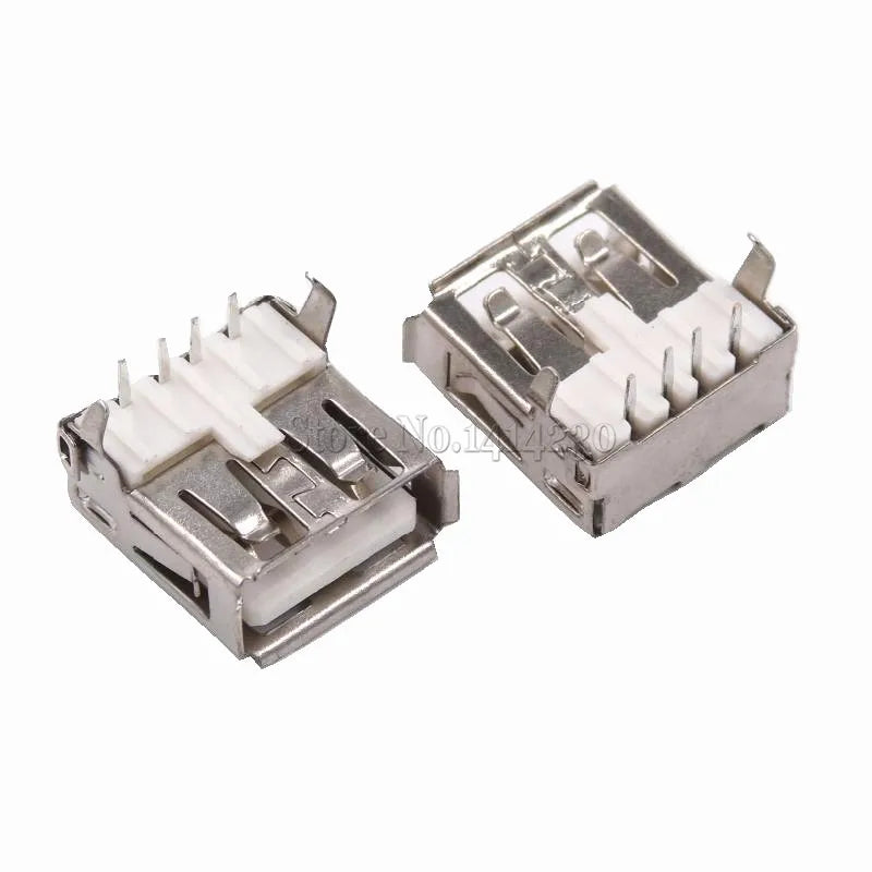10x USB Type-A Buchse Löt-Anschlüsse - PCB Steckverbinder für Elektronik-Projekte