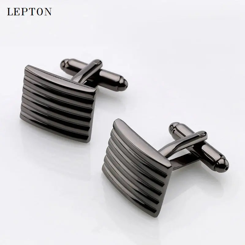 LEPTON LEPC0072 Manschettenknöpfe - Schwarz 5 Paar Kupfer