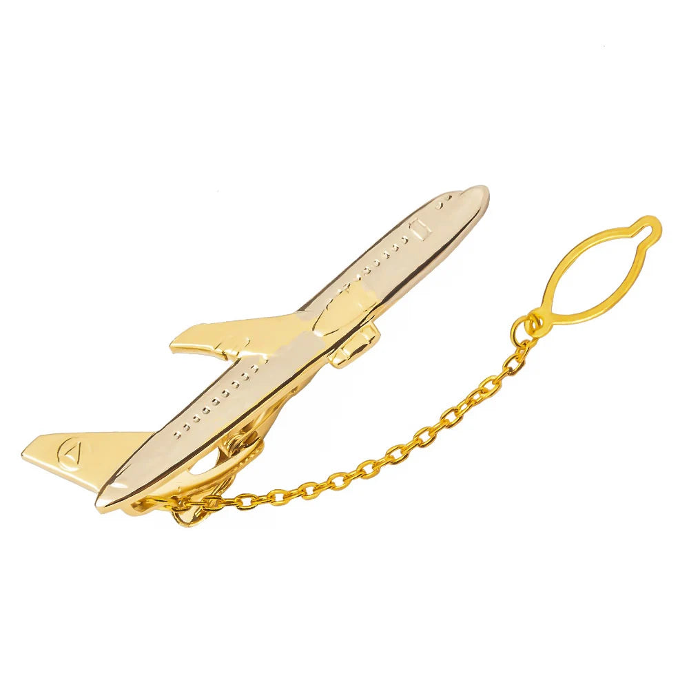 Elegant avion formă clemă de cravată pilot afaceri bărbați cravată clemă de înaltă calitate butoni cravată clasp bărbați costume cadou de nuntă