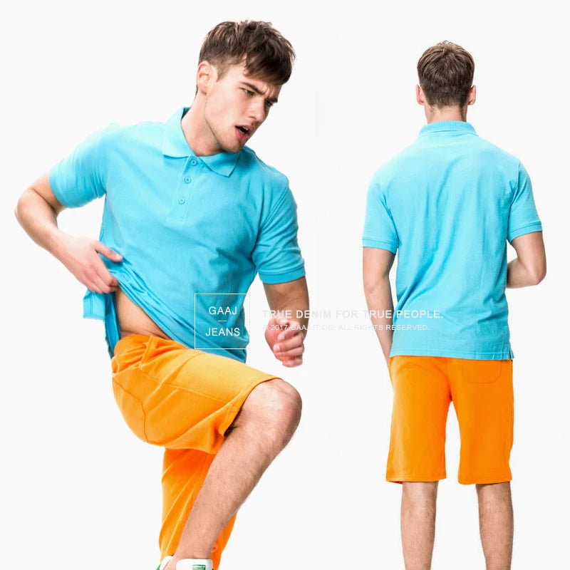 GAAJCN Polo Atmungsaktiv - Baumwolle Kurzarm Regular Fit