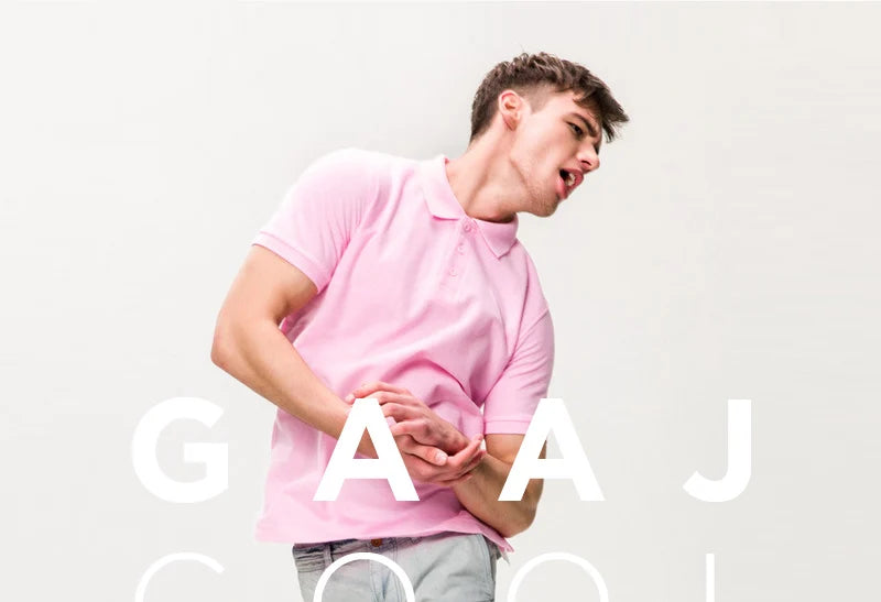 GAAJ Polohemd Reine Baumwolle Atmungsaktiv - Kurzarm S M L