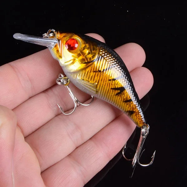 TQEXSZ Minnow Sinkend - 7,5cm 10,2g 3D Augen Wobbler