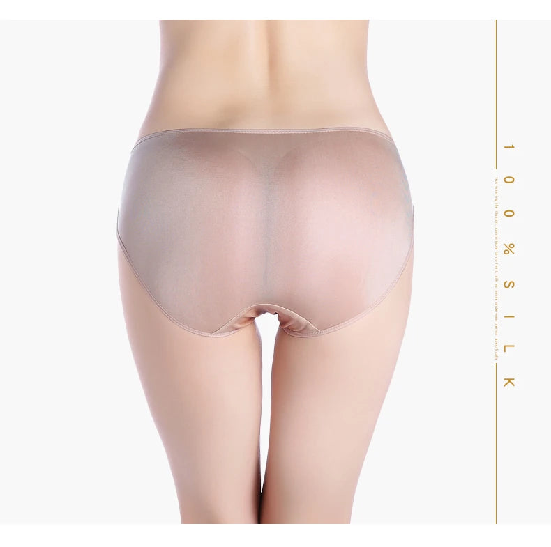 SuyaDream 3Stk/Los Frauen Höschen 100% Natürlich Seide Low-Rise Slips Gesund Basic Alltag Tragen Unterwäsche 2022 Neu Intimates