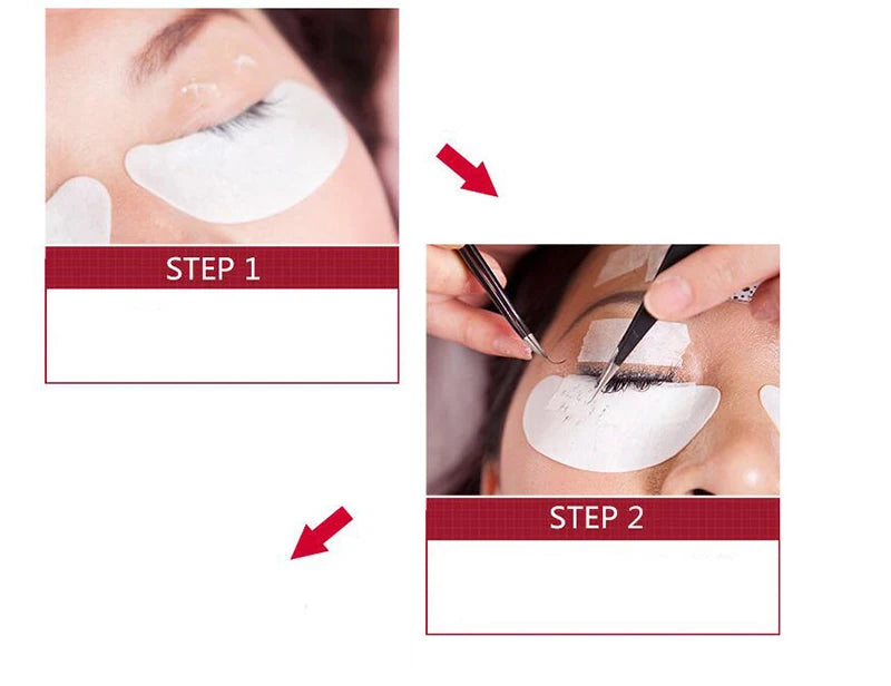 LashPro GelPads Augen Patches - 50 Paare Fusselfrei 7x3cm