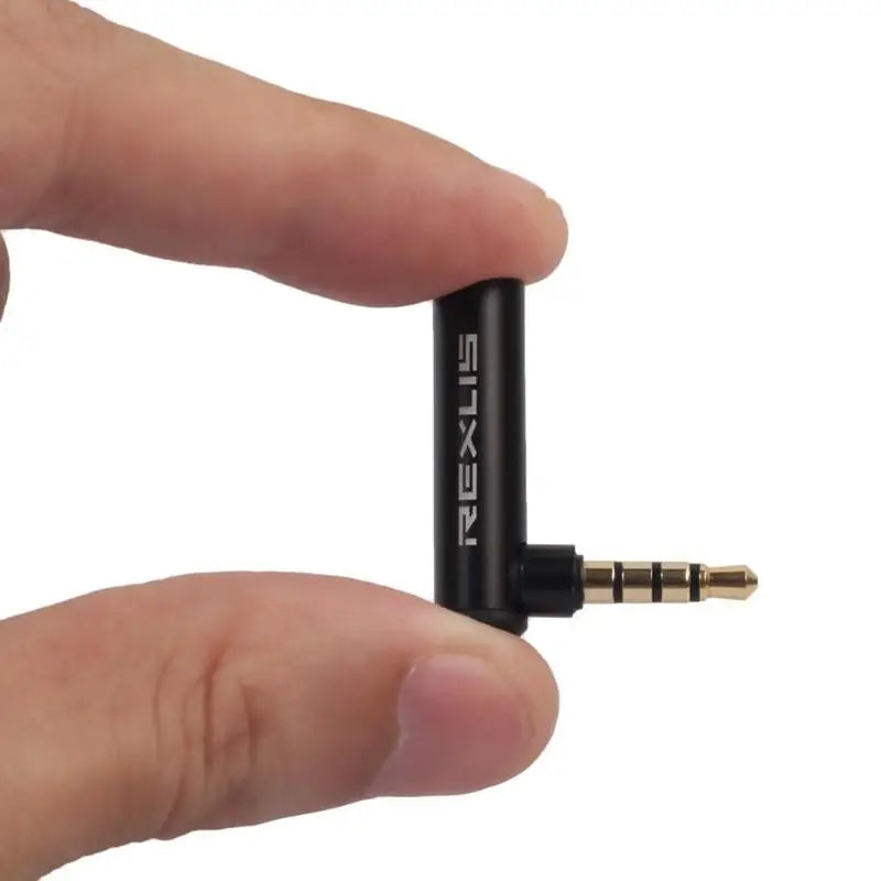 REXUS 90 de grade unghi drept 3,5 mm mascul-femelă Convertor audio adaptor conector L tip stereo căști microfon mufă jack
