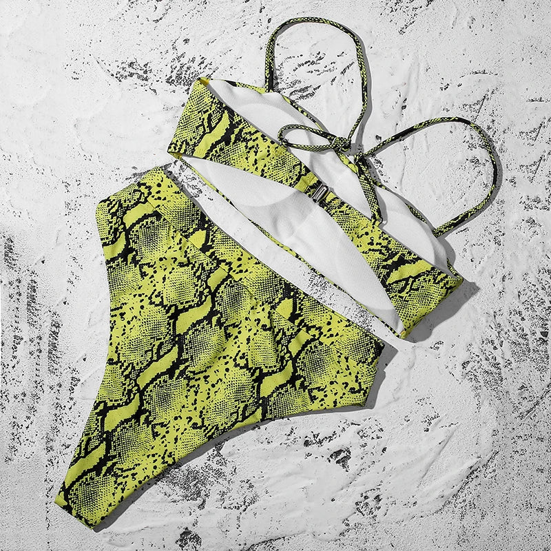 Bikini-Set: ZTVitality Elegant Bikinis Solid Push Up - Gepolstert BH Träger High Waist Schwimmanzug Damen Schwimmbekleidung Frauen Biquini Collection