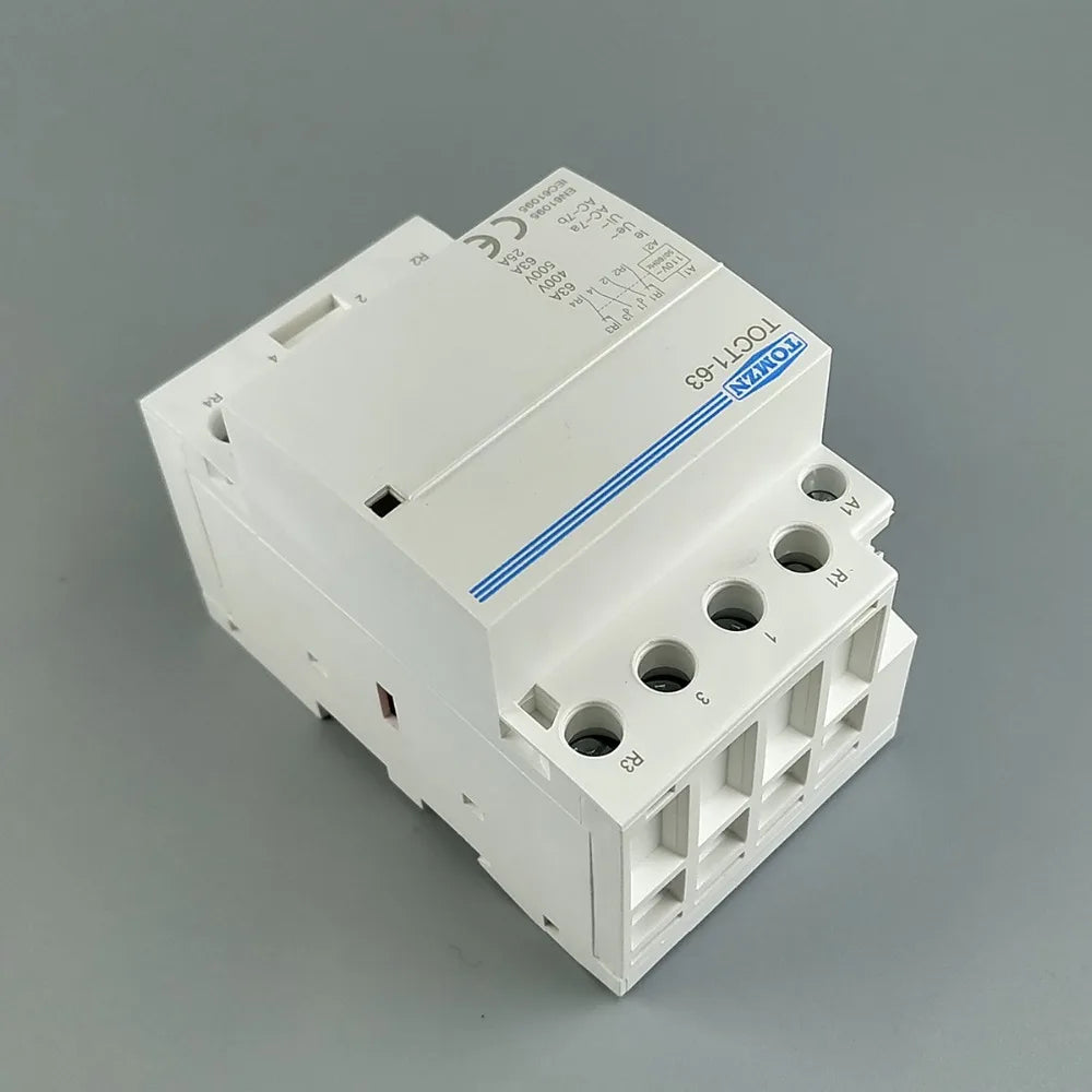 TOCT1 4P 63A 110V COIL 400V~ 50/60HZ Din rail Household ac Modular contactor  4NO or 2NO 2NC Contactors