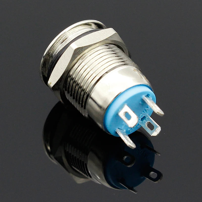 ELECAPITAL Metalltaster Beleuchtet - 12mm 3V-220V 1A