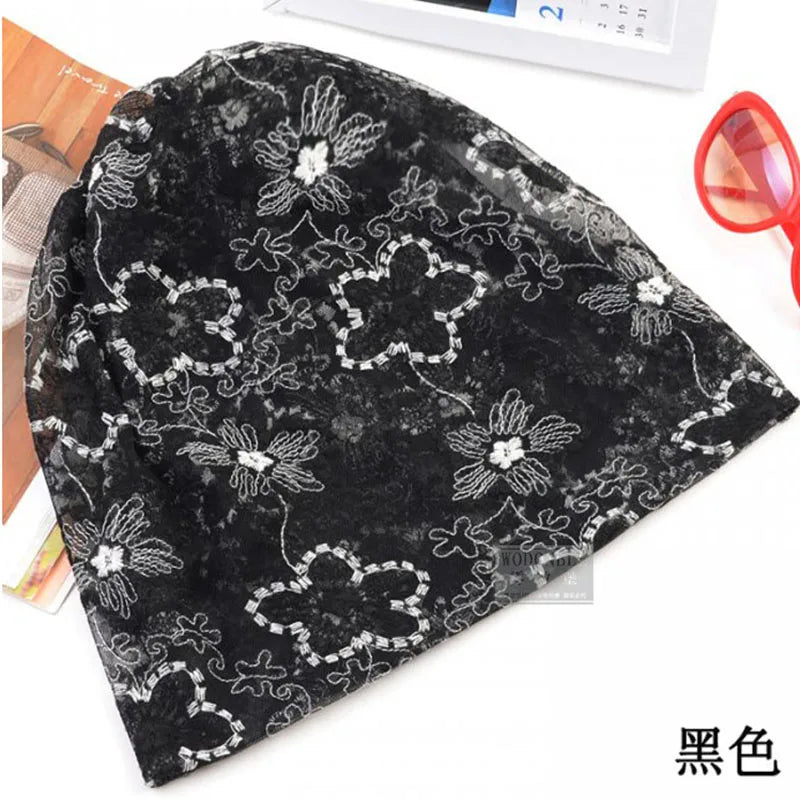 miaoxi Mode Sommer Dünn Frauen Hut Floral Casual Erwachsene Damen Kappen Günstig Schönheit Bonnet Polyester Weiblich Beanies Skulliess