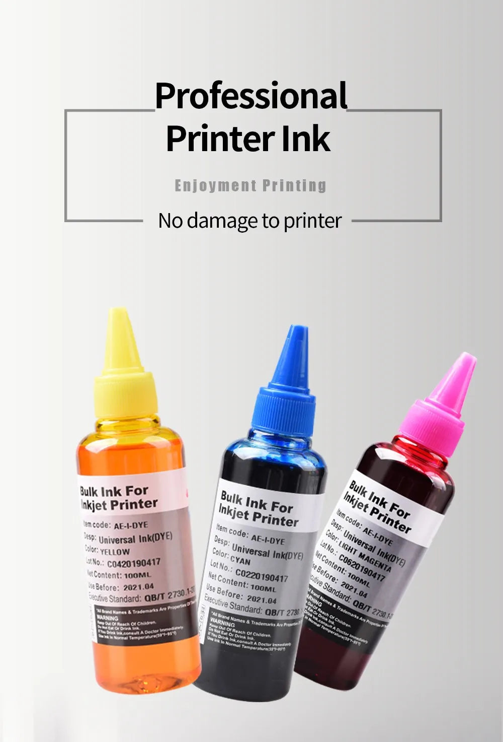 Aomya 5x100ml Tinte Universal Für Epson HP - BK CMY