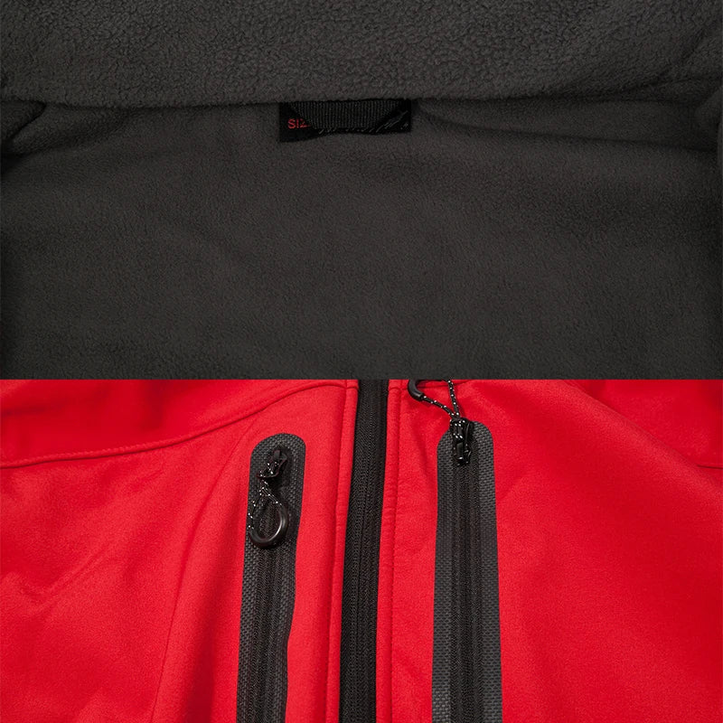 Wasserdichter Softshell-Mantel für Männer mit Custom-Print - Outdoor-Hoodie für Hiking, Skiing und Camping