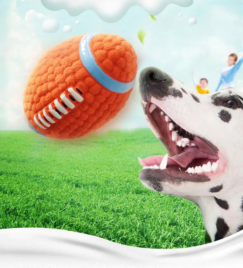 Hundespielzeug 2025: HOOPET Pet Dog Toy Balls Squeak Puppy Toys - Interesting Tennis Football Tooth Cleaning Toys Dogs Collection