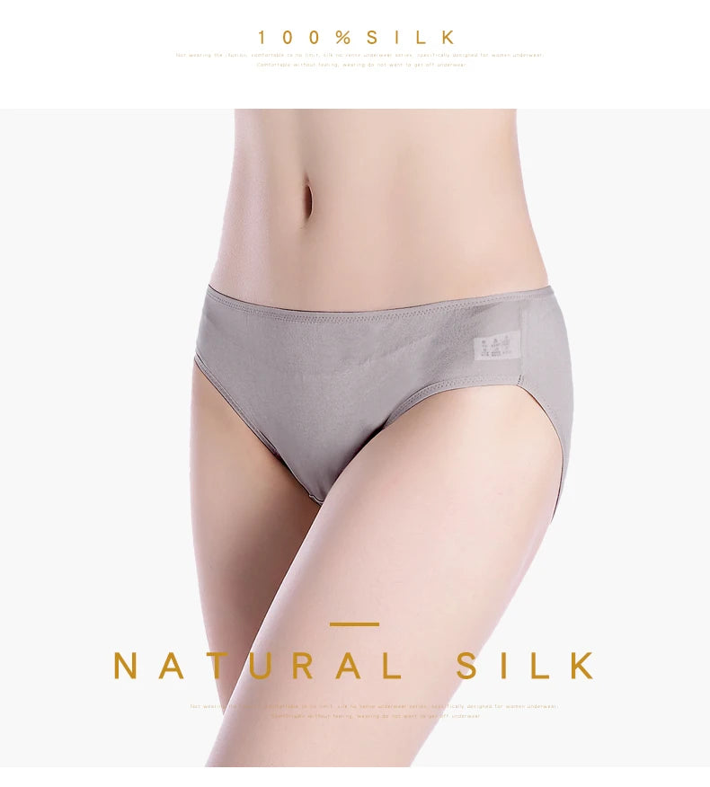 SuyaDream 3Stk/Los Frauen Höschen 100% Natürlich Seide Low-Rise Slips Gesund Basic Alltag Tragen Unterwäsche 2022 Neu Intimates